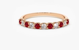 Bague en argent sterling 925 avec rubis rouge et moissanite pour la fabrication de bijoux Autres bijoux en diamant - Product Image 3