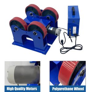 Supercnc 1 2 3 Ton Rotary Steel Tube Pipe Pressure Tank Weld Rolling <strong>Rotator</strong> 110V with <strong>Self</strong> <strong>Aligning</strong> Rubber Turning Roller - Product Image 2