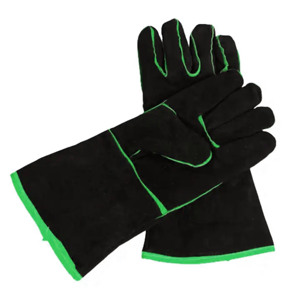 Hi Vis Guantes de cuero de vaca Split Leather Ropa de trabajo de invierno Anti-Heat Spark Guantes de seguridad industrial contra incendios - Product Image 4