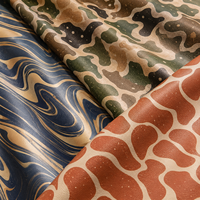 Feuilles de similicuir personnalisables à motif camouflage, imprimables au laser, en PU synthétique pour couvertures de carnets, porte-clés et projets DIY