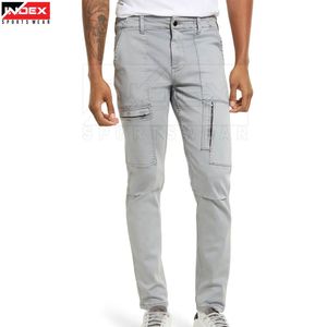 Pantalones Cargo de Algodón Ligero para Hombre, Lavado Oscuro, Duraderos, de Secado Rápido y Transpirables, Servicio OEM para Ropa Urbana y Casual - Product Image 1