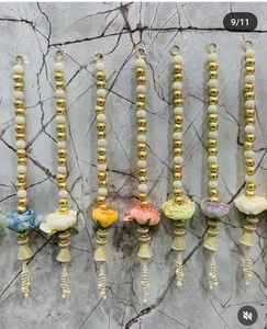 Guirlande de roses Gota multicolores avec perles pour décoration de mariage et de festival, Toran indien pour Baraat, Haldi & Return Favors - Product Image 5