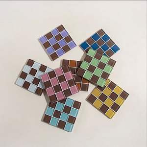 Meilleur prix Sous-verre en mosaïque de verre carré Tapis de table de cuisine Porte-gobelet de café Fête à domicile Mariage Restaurant Barware - Product Image 6