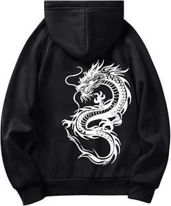 Vente en gros de logo à motif imprimé personnalisé pour sweats à capuche d'hiver pour hommes pleine longueur sweats à capuche surdimensionnés pour l'hiver coton mélangé - Product Image 1