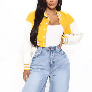 2025 nouvelle vente chaude printemps à la mode vestes pour femmes lettres femme Baseball veste Long manteau décontracté femmes université veste - Product Image 1