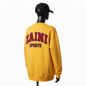 Sudadera de Mujer, Tejido de Felpa Cepillada, Color Amarillo Mostaza, Estilo Urbano, Logotipo de Chenilla, Transpirable - Product Image 5