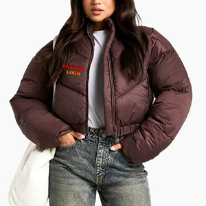 Wholesale Women's Streetwear Puffer Jacket Winter Casual <b>Loose</b> Fit Thick Warm Custom Logo Dyed <b>Pearls</b> - Product Image 1