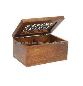 Caja cuadrada para diseño de almacenamiento de joyas, caja de embalaje de joyería de madera múltiple de artesanía india, producto superior de alta calidad - Product Image 1