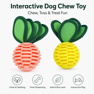 Interactive Dog Chew Toy Treat Dispensing Bunny Ball <b>Bite</b> Resistant Teething Toss Toy Indoor Pet Play - Product Image 1
