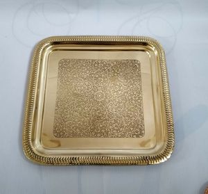Bandeja de servicio de aluminio y metal de calidad superior con diseño moderno para uso doméstico diario duradero - Product Image 2