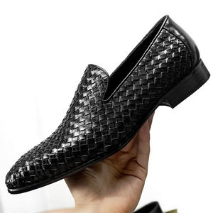 Chaussures tendance en cuir de vachette tressé pour hommes, style décontracté, commerce extérieur transfrontalier, grandes tailles, chaussures simples en stock, vente en gros - Product Image 3