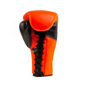 Gants de boxe en cuir de vachette doré de haute qualité avec poignet lacé Gants d'arts martiaux d'entraînement en cuir PU - Product Image 4