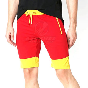Shorts d'entraînement décontractés taille mi-haute les plus vendus, respirants, écologiques, séchage rapide, motif uni, 100 % polyester - Product Image 1