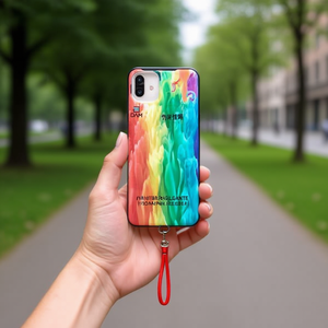 Funda para iPhone XR con Correa de Cuello, Estilo Original, Multicolor, Protectora - Product Image 2