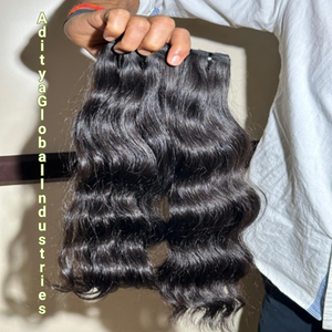 Extensiones de Cabello Humano Indio Real Sin Procesar, Cabello Remy de Grado Superior, Tejido a Máquina con Doble Trama, Todos los Colores - Product Image 1
