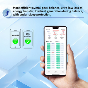 LVNOON 10A Active Balancer 1mV Precision 3S 8S 10S 12S 20S <span class=keywords><strong>21S</strong></span> 24S NCM Li-on Lifepo4 LTO Batterie avec Smartphone APP Control - Product Image 6