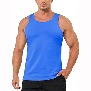 Débardeur de gym personnalisé pour hommes débardeurs d'entraînement en coton respirant sans manches style décontracté - Product Image 1