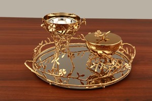 Soporte de aroma bakhoor de metal brillante para humo suave, hermoso aroma y decoración de habitación tranquila - Product Image 6