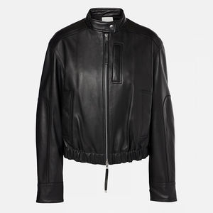 Veste en cuir de mouton pour femmes sur mesure Toile tricotée imperméable Concevez votre propre veste - Product Image 1