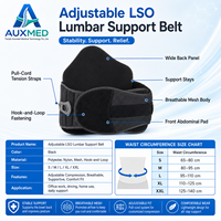 Ceinture de soutien lombaire médicale unisexe réglable à 360°, respirante, pliable, légère, flexible, avec fermeture auto-agrippante
