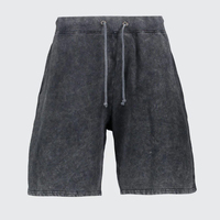 Couleurs personnalisées Vintage lavage coton polaire Shorts de sport pour hommes en détresse lavé à l'acide motif taille élastique Hip Hop Streetwear
