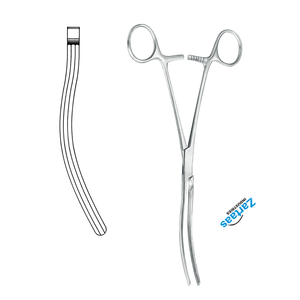 Pinzas de abrazadera intestinal Kocher de acero inoxidable de alta calidad curvadas 22cm/8,75 "Fabricante de instrumentos quirúrgicos - Product Image 3