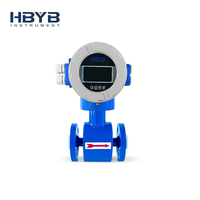 Medidor de Flujo Electromagnético HBYB con Pantalla OLED Dn80, Control por Lotes, para Uso Residencial, Acero Inoxidable 316L, RS485