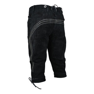Lederhosen traditionnels pour hommes en cuir de vachette suédé, style bavarois, pour l'Oktoberfest, avec fermeture boutonnée, respirants et coupe-vent, vente en gros - Product Image 2