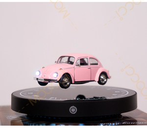 Sáng tạo 1:36 mini hợp kim Led màu hồng Bọ Cánh Cứng bay lên từ nổi Diecast xe mô hình cho bàn trang trí & Món quà lãng mạn ý tưởng - Product Image 1