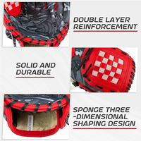 Guantes de Béisbol Unisex para Ciudad, 11.5" 12.5", de Cuero, Dedos Completos, Cierre de Red, para Lanzadores Diestros y Zurdos, Todas las Estaciones