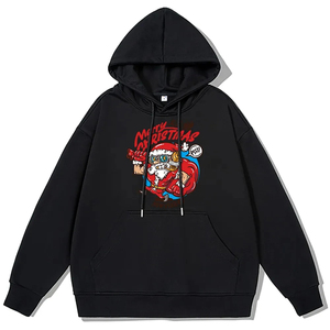 Custom <b>Christmas</b> <b>Hoodies</b> Oversized Streetwear Fleece Pullover with Stand Collar Embroidered Manufacturer's <b>Christmas</b> <b>Hoodies</b> - Product Image 5