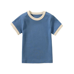 เสื้อยืดลูกเรือ CVC 2-6T สำหรับเด็กเสื้อผ้าฤดูร้อนขายตรงจากโรงงาน - Product Image 1