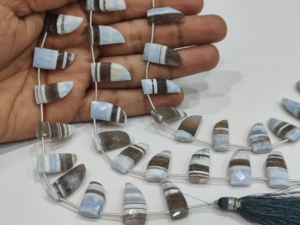 Perles en forme de couteau en opale boulder naturelle Briolette 10x21mm vendues par brin de 8 pouces de long - Product Image 5