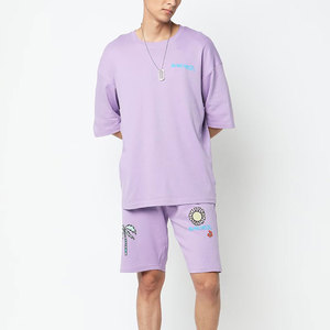 Conjunto de Pantalones Cortos Casuales de Verano para Hombre con Camiseta, 100% Algodón, Secado Rápido, MOQ Bajo, Gran Venta - Product Image 1