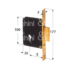 LOCK insert seulement pêne dormant 2 lancers avant et cylindre en forme de contre-plaque en laiton non inclus - Product Image 1