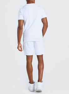 Custom Men Two Piece Short Sets Street Wear Dtg Print Camiseta y camisa Pantalones cortos Set Unisex Custom Shorts y camisa Set para hombres - Product Image 5