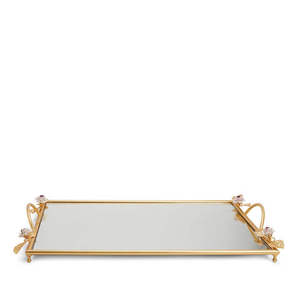 Bandeja de Servicio de Metal Plateado Moderna y Lujosa para Servir Comida en Bodas Navideñas en Hoteles, Aperitivos y Café - Product Image 2