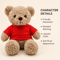 Adorable mini-ours en peluche de 10 cm avec vêtements personnalisés, jouet en peluche pour cadeaux, vente au détail et promotion