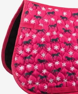 แผ่นรองอานม้าสีแดงแบบพรีเมี่ยมแผ่นรองอานม้าทรงสูงทำจากผ้าฝ้าย/โพลีเอสเตอร์นุ่มสบาย - Product Image 3