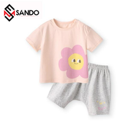 Logo personnalisé Gros % 100 solide coton bébé vêtements ensembles étiquette personnalisée bébé garçons vêtements ensembles bébé nouveau-né vêtements ensembles