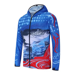 Nouveau sweat à capuche de pêche à manches longues personnalisé respirant séchage rapide léger UPF50 + chemise de sublimation en polyester recyclé pêche - Product Image 2