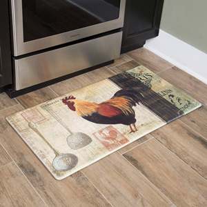 Tappeto Antifatica 20x39 con Design Goffrato Gallo di Parigi, Stile Moderno, Tappeto da Cucina Ammortizzato, Lavabile, in Vinile Gommato Antiscivolo - Product Image 3