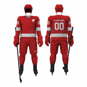 Uniforme de hockey sur glace en polyester respirant haute performance avec coutures lisses pour les séances d'entraînement des équipes masculines adultes - Product Image 6