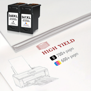 Cartuchos Multipack para Impresora Canon Pixma TS5350, 560XL 561XL PG-560XL CL-561XL, Tintas Negra y Blanca para Cartuchos XL - Product Image 1