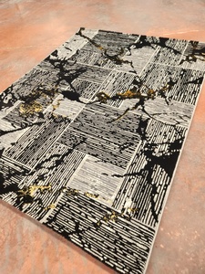 Tapis Adiva turcs modernes en polyester shaggy, tissés jacquard, fabriqués à la machine, à poils longs, rembourrés, réversibles, lavables, antidérapants - Product Image 6