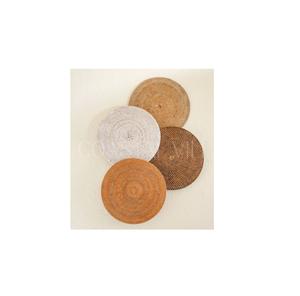 Posavasos elegantes de yute y ratán para tazas de té y café, mesa de diseño admirable, alfombrillas y almohadillas clásicas, posavasos estándar para utensilios de cocina - Product Image 3