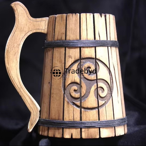 Taza de madera ancha, taza sostenible de agarre suave para uso doméstico, cocina y oficina de Tradebyd - Product Image 1