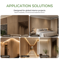 Panneaux muraux solides en bambou PVC SPC de 8mm d'épaisseur, respectueux de l'environnement, installation facile à l'intérieur, placage de bois artificiel en chêne pour mur de télévision en Faux bois