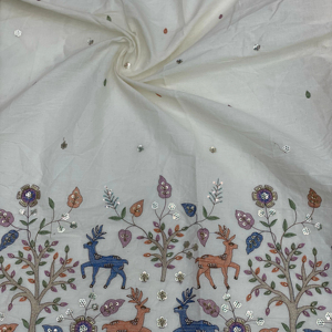 ชุดเดรสผ้าฝ้ายแท้ผ้าซาตินปักลายดอกไม้แบบเสรีภาพ Tana lawn London แบบลิเบอร์ตี้ - Product Image 1