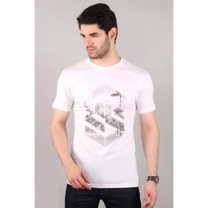 Arman Men's Graphic Tees 100% Cotton Jersey Enzyme Washed Silk Screen <b>Printed</b> Long Length Lightweight 200 Grams Fabric Weight - Product Image 1